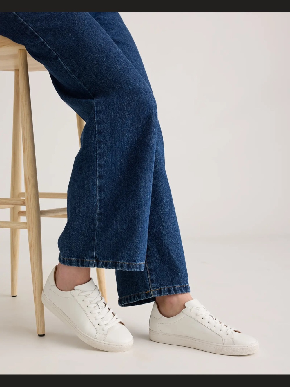 Quince Women's Leather Sneakers in White - Picture 4 of 9